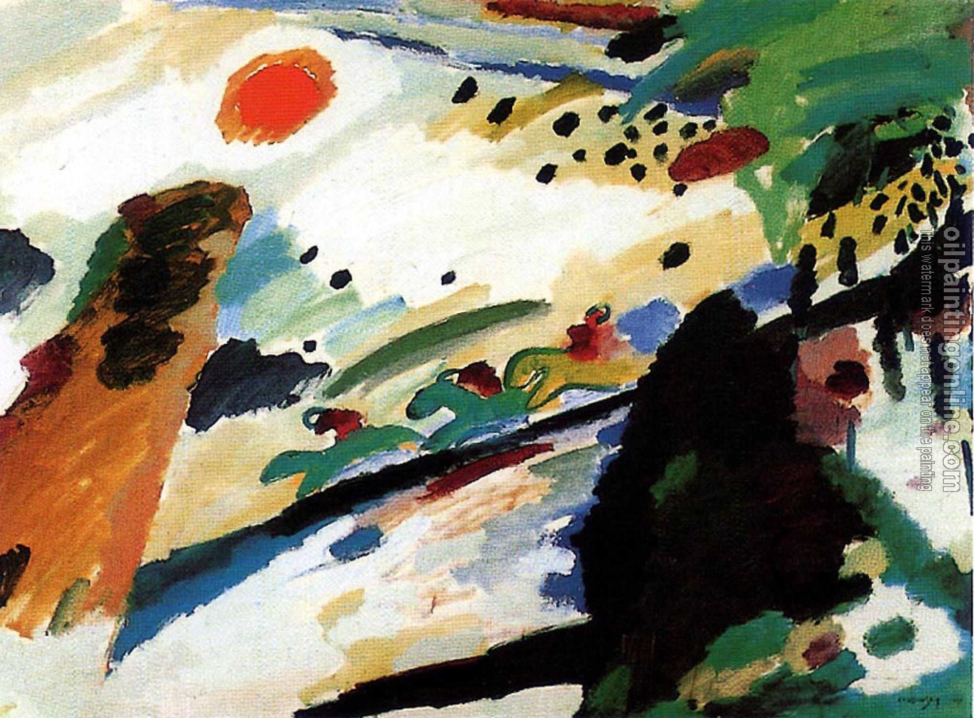 Kandinsky, Wassily - Paisaje romantico